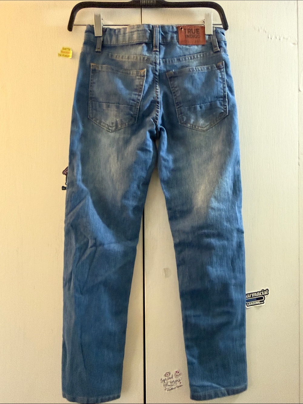 Indigo Men’s Washed Blue Straight Jeans - Picture 2 of 2
